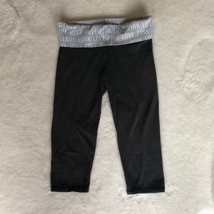 Pink Victoria’s Secret fold over capris